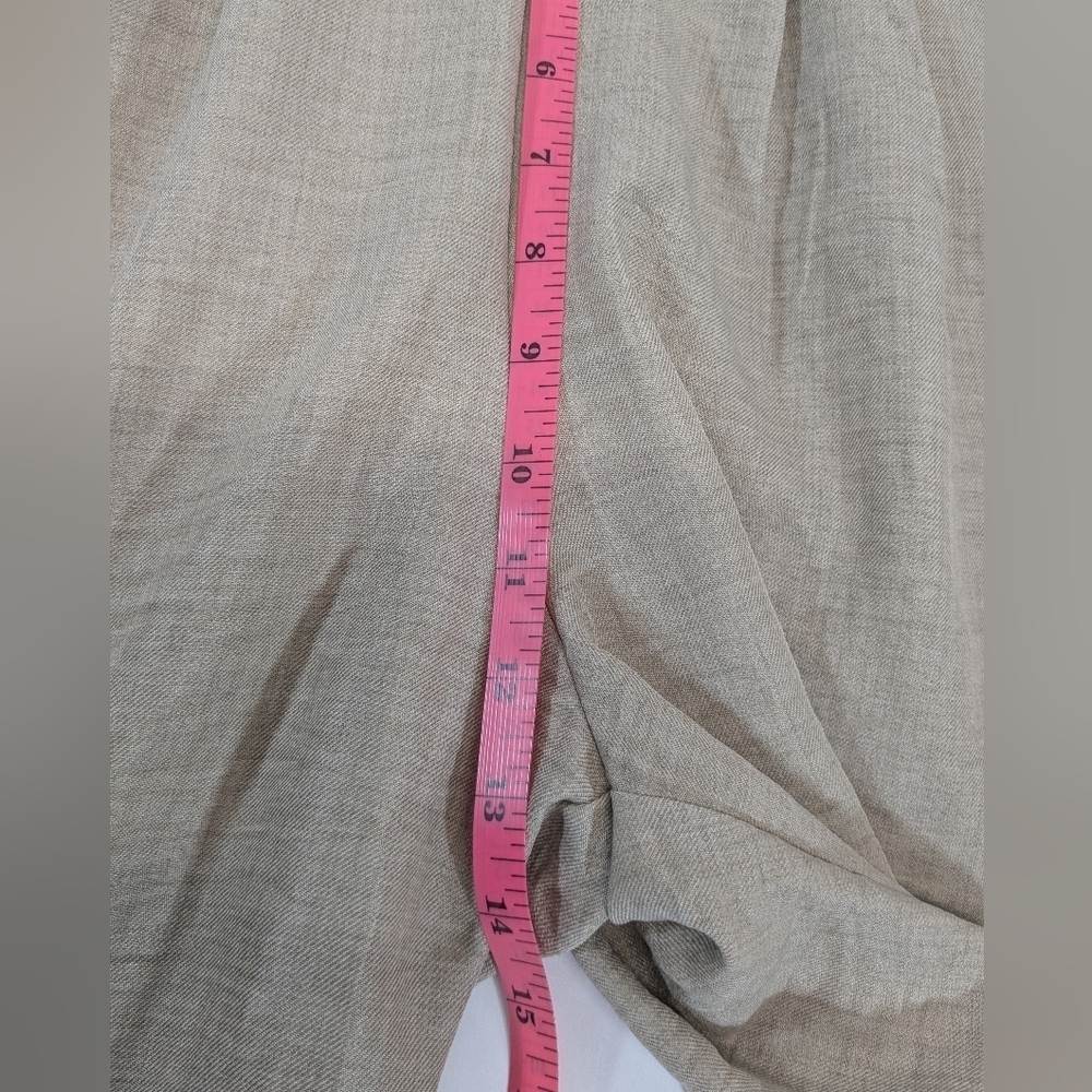 Monteau Los Angeles Pleated Beige Wide-Leg Pants Size Large - Picture 10 of 11